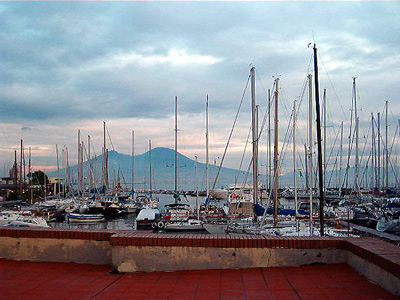 Vesuvius viewed from the waterfront