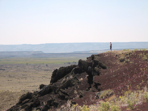 Overlooking the Red Bomb crater
